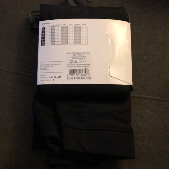 HUE XXL Black Leggings / BRAND NEW TAGS ATTACHED / Smoke free home - Picture 2 of 4